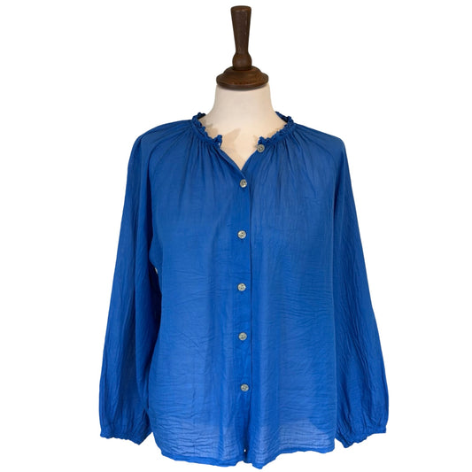 Joy Long Sleeve Frill Blouse