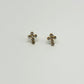 Crystal Cross Studs