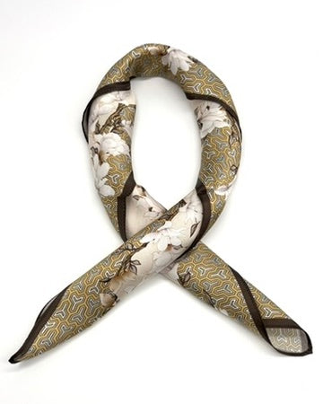 100% Silk Floral Scarf