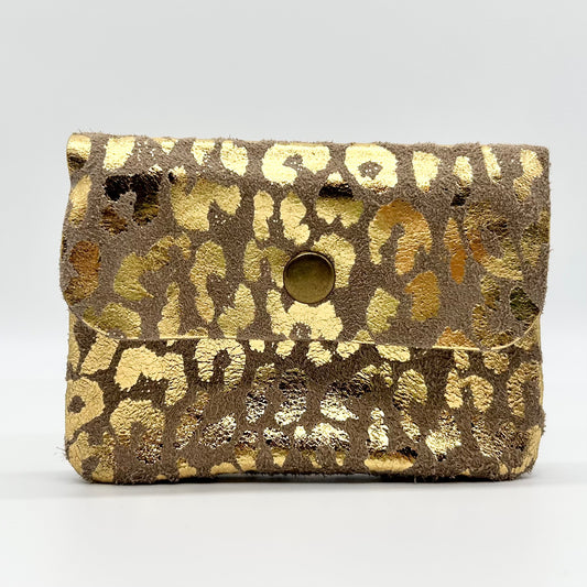 Leather Animal Print Coin Purse