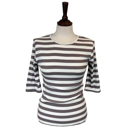 Florence Three Quarter Sleeve Stripe Top