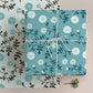 Small Gift Wrap Sheet-Blue Daisy
