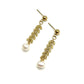 Fresh Water Pearl Leaf Drop Earring