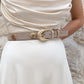 Suede Gold Disc Belt