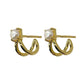 Gold Ear Jacket With Mother Of Pearl