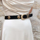 Suede Gold Disc Belt
