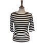 Florence Three Quarter Sleeve Stripe Top