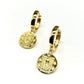Lucky Horseshoe Charm Hoops