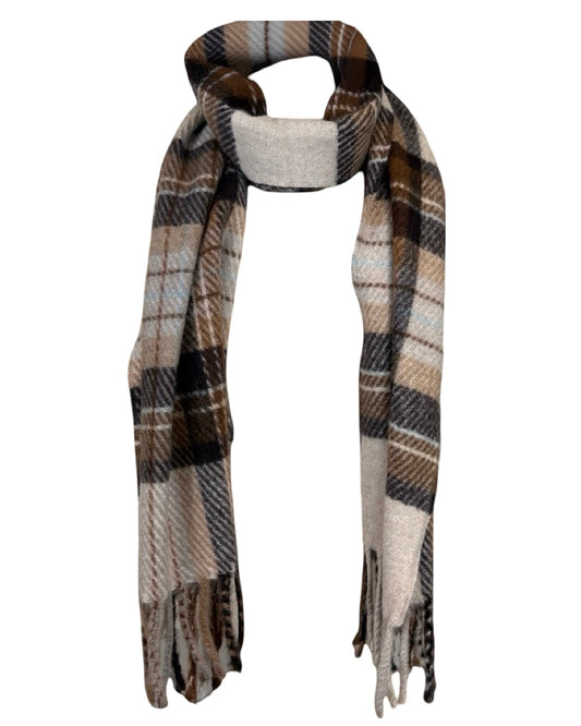 Tartan Check Tassel Scarf