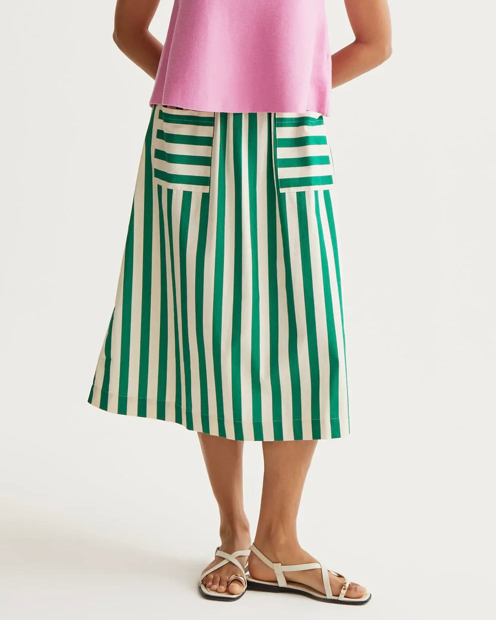 Compania Fantastica Sapphire Stripe Skirt