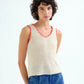 Compania Fantastica Poala Open Knit Vest Top