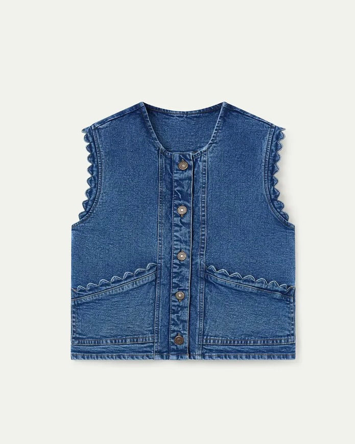 Compania Fantastica Evita Denim Waistcoat Top