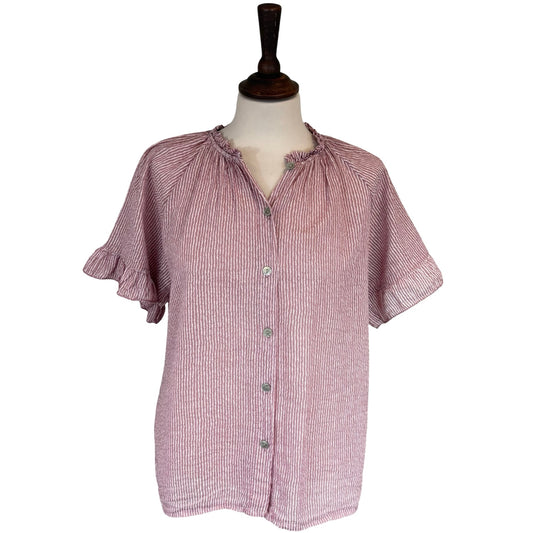 Joy Stripe Frill Blouse
