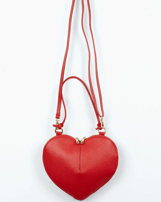 Leather Heart Crossbody Bag