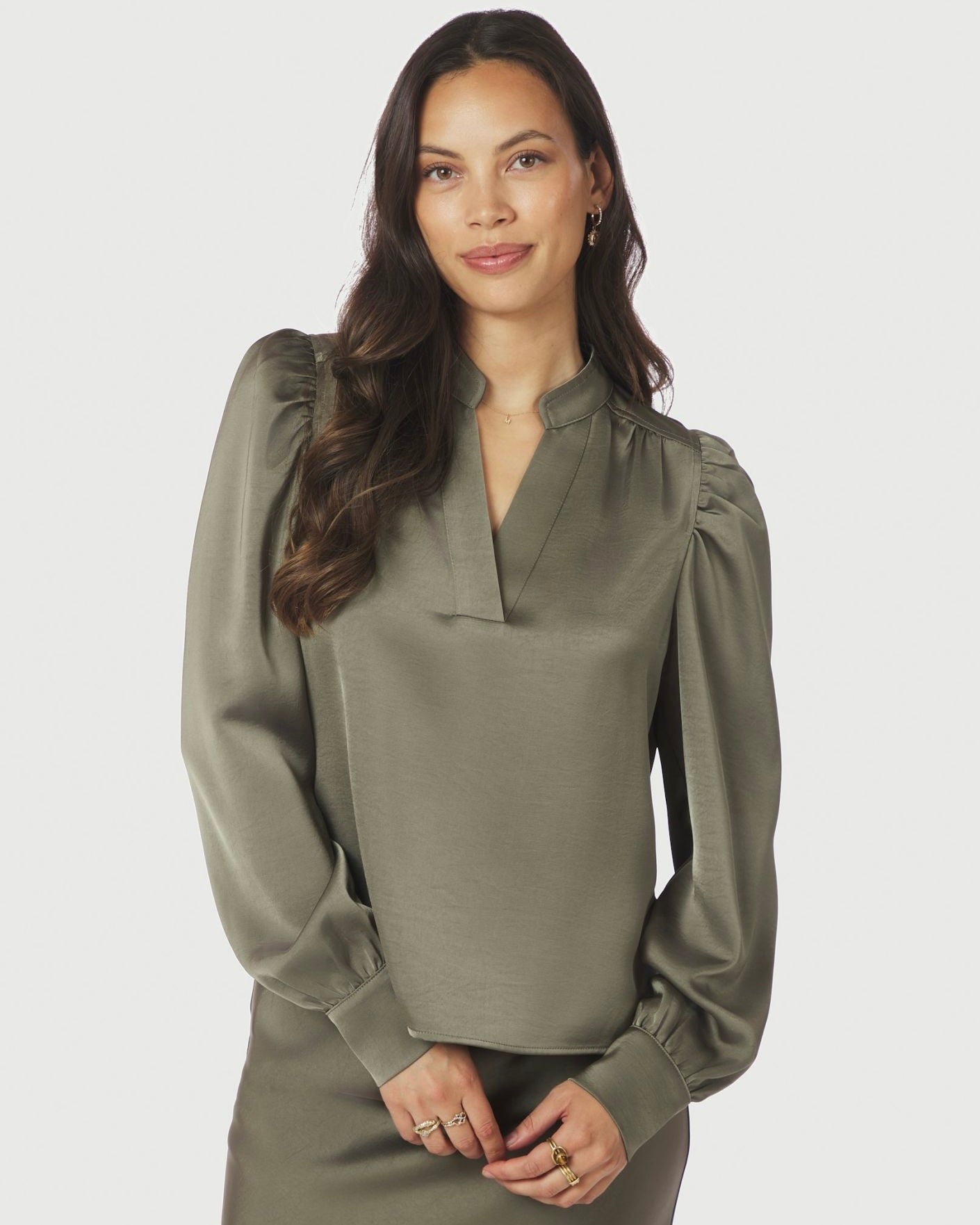 Neo Noir Rosslyn Heavy Sateen Blouse