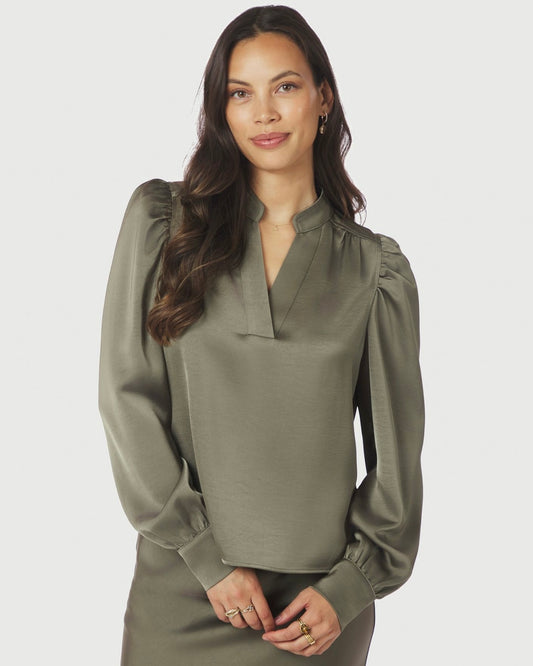 Neo Noir Rosslyn Heavy Sateen Blouse