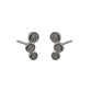 Silver Trio Stud With Cubic Zirconia