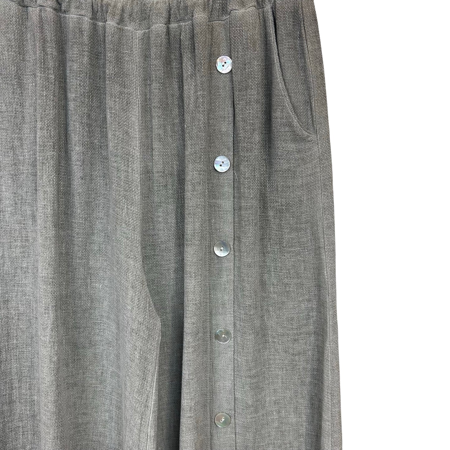 Margret Button Leg Hessian Palazzo Trousers