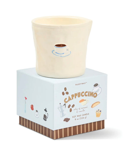 Bistro Gingerbread Ceramic Candle - Cappuccino