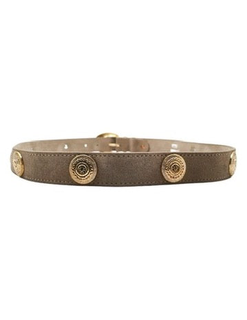 Suede Gold Disc Belt