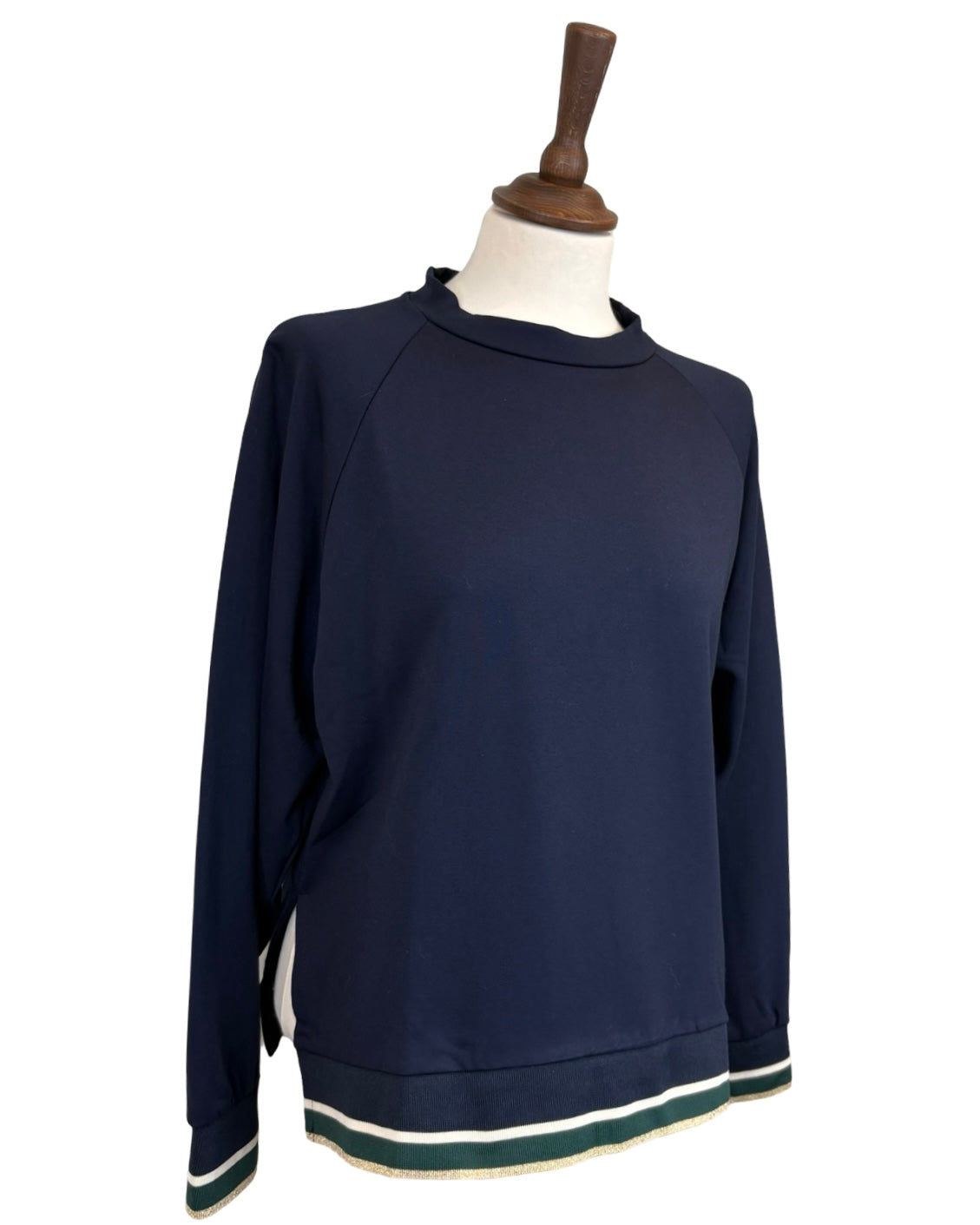 Olive Glitter Edge Sweatshirt