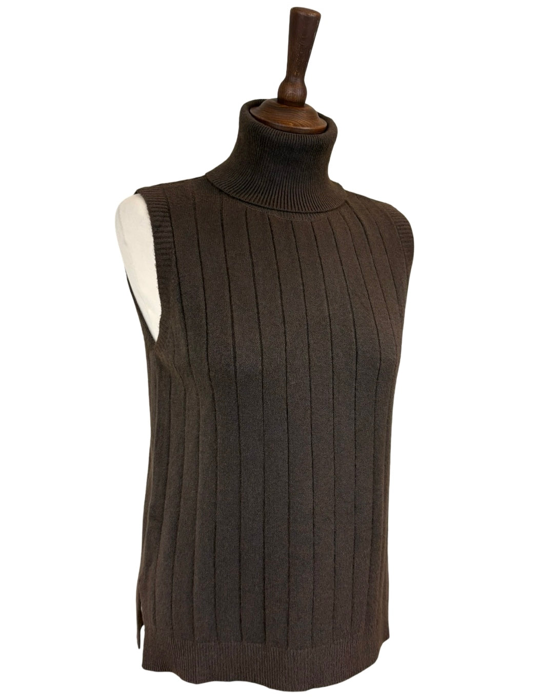 Camila Polo Neck Ribbed Tank Top