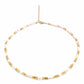Beaded Pink Cube And Gold Pearl Necklace