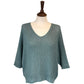 Elsie Mesh Three Quarter Sleeve Top