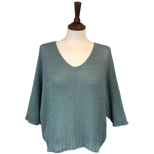 Elsie Mesh Three Quarter Sleeve Top