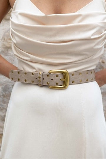 Multi Studded Gold Buckle Belt