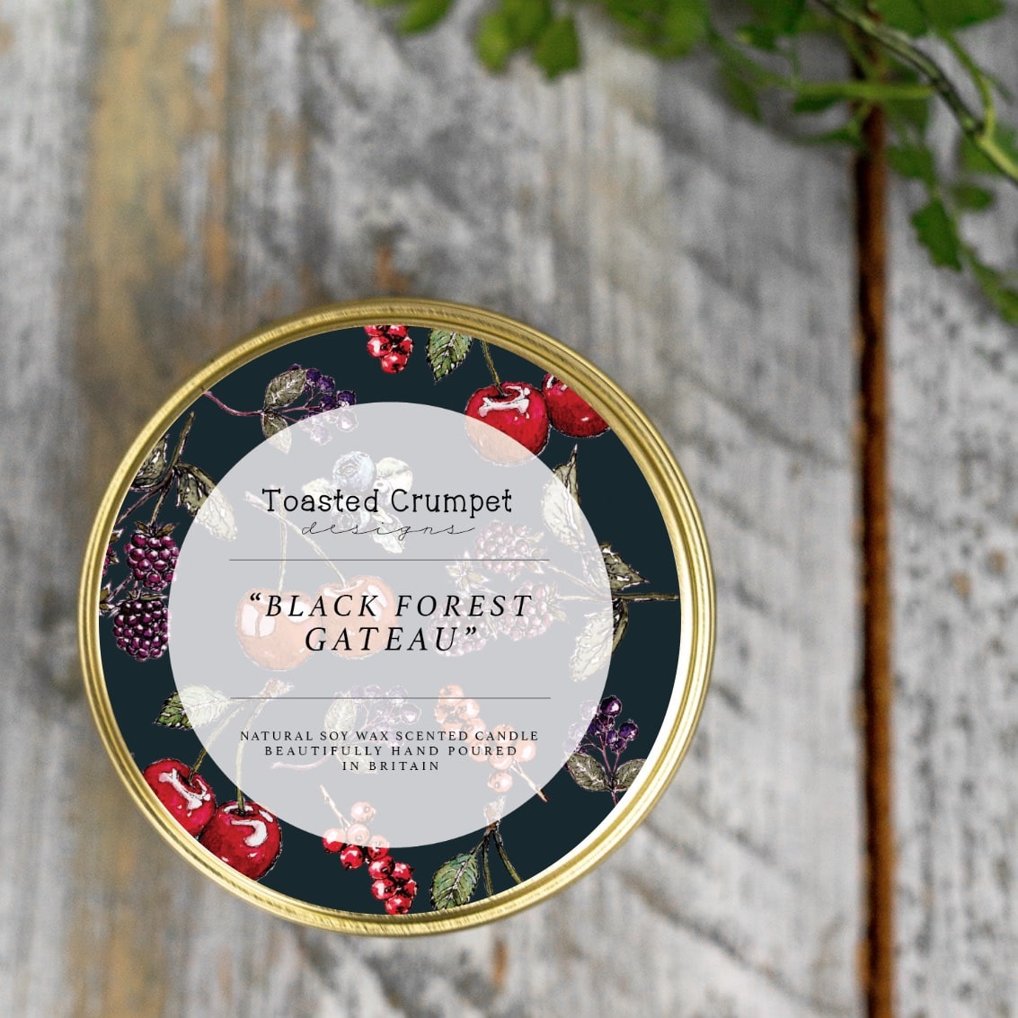 Toasted Crumpet Black Forest Gateau Candle Tin