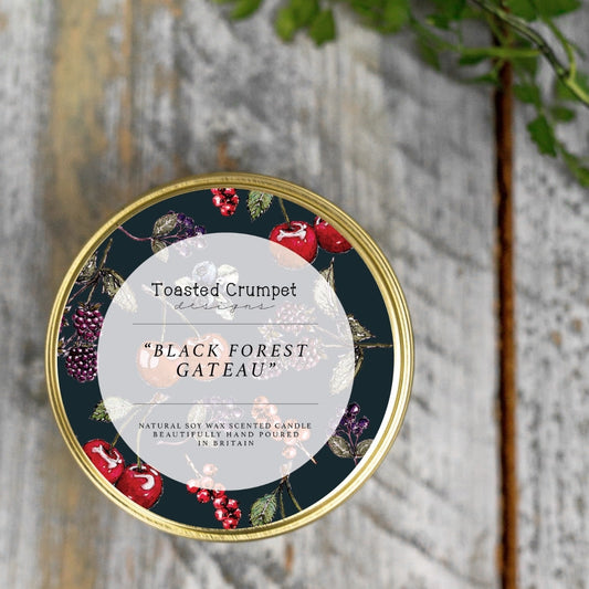 Toasted Crumpet Black Forest Gateau Candle Tin