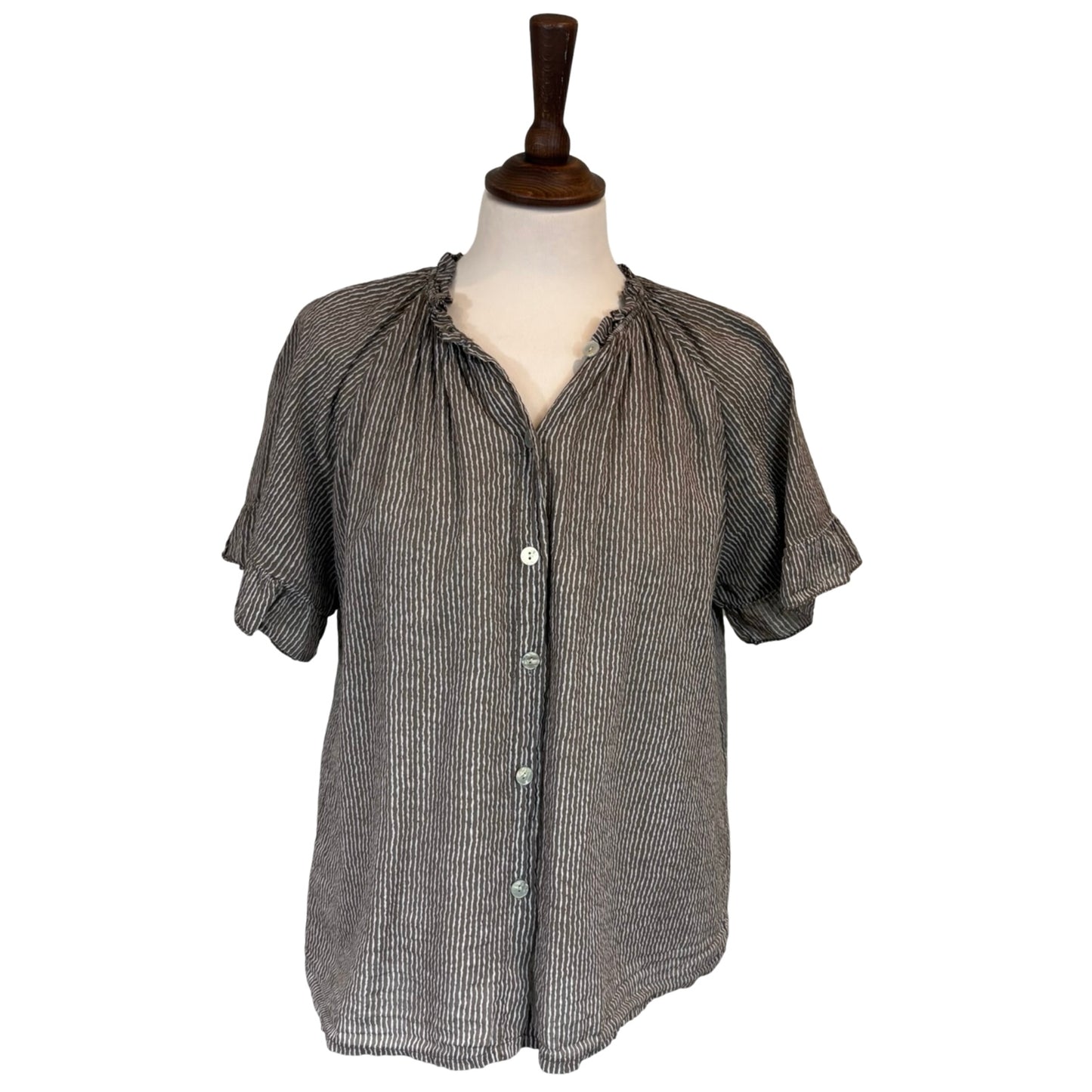 Joy Stripe Frill Blouse