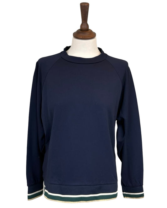Olive Glitter Edge Sweatshirt