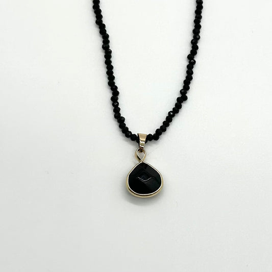 Teardrop Faceted Stone Necklace