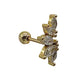 Gold Fan Stud With Cubic Zirconia