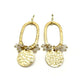 Hammered Oval Drop Earrings