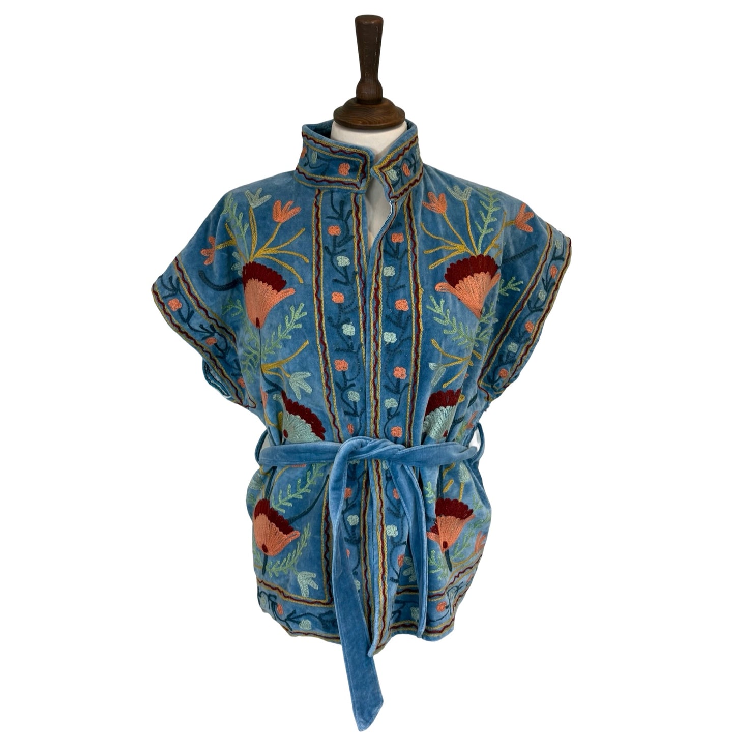 Milla Velvet Embroidered Vest