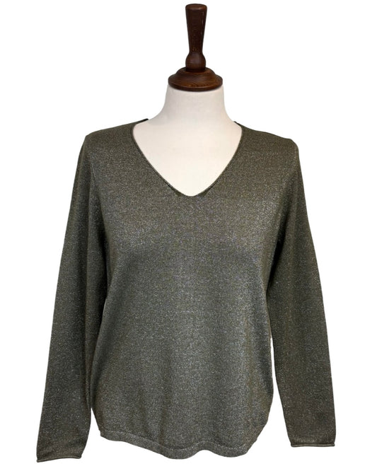 Petra Lurex V Neck Jumper