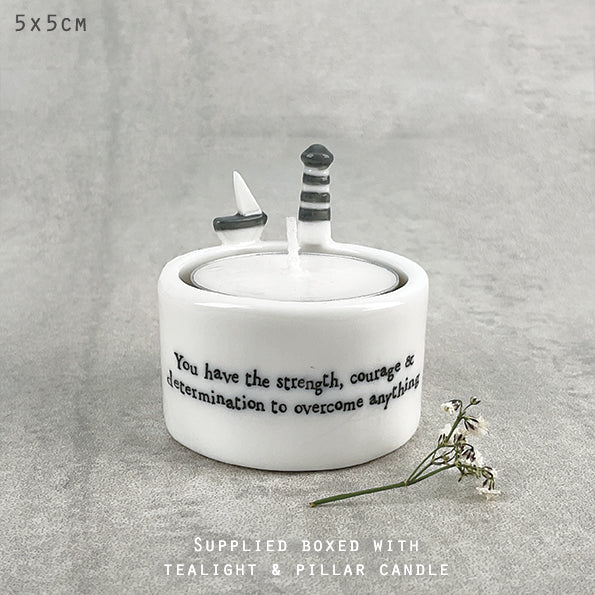 Candle & Tea Light Holder - "The Strength"