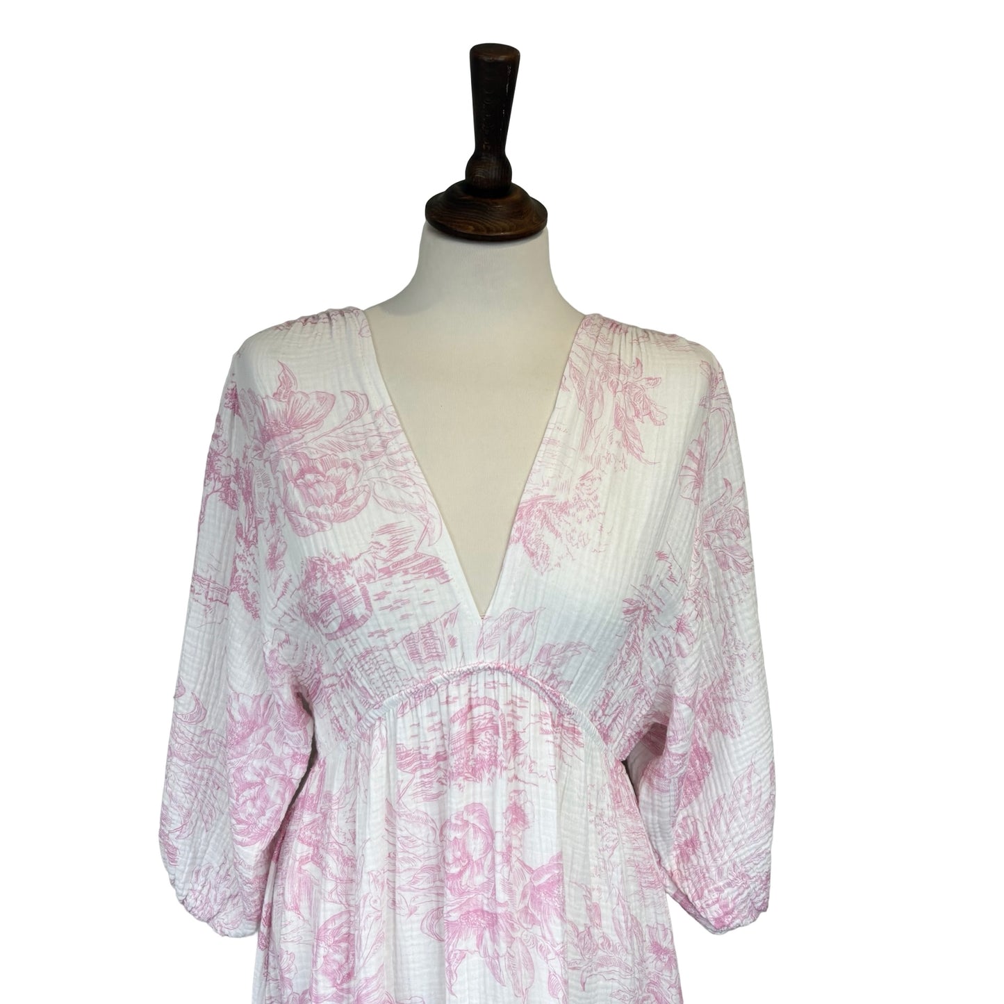 Billie Toile Print Tie Back Dress
