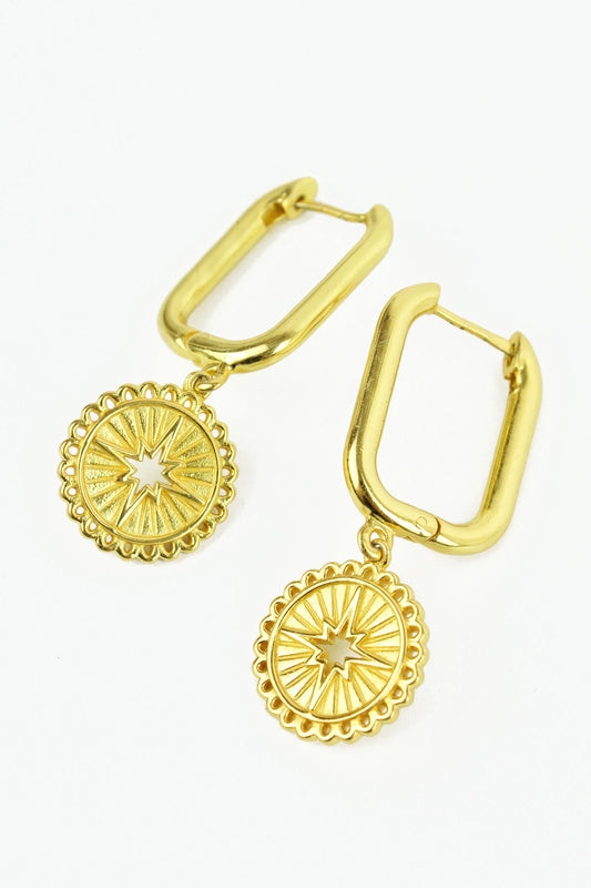 Starburst Cut Out Drop Earrings