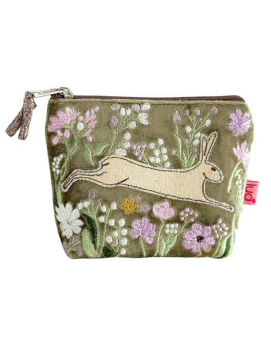 Hare & Flowers Mini Coin Purse