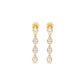 Talis Chains CZ Three Drop Huggies