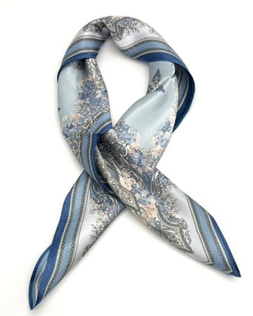 100% Silk Floral Scarf
