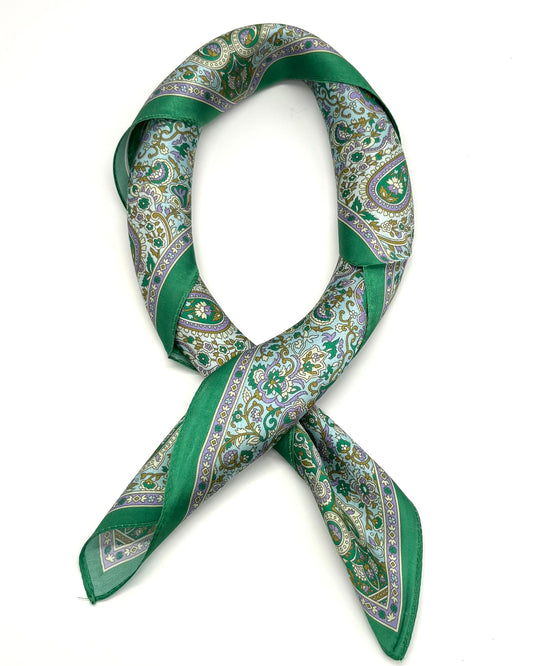 100% Silk Floral Scarf