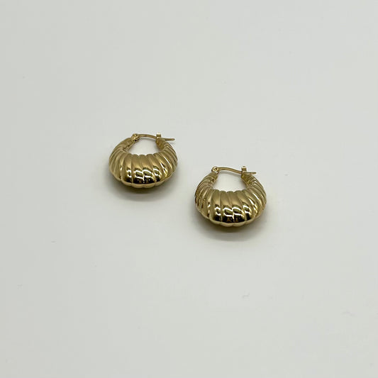 Ridged Drop Earrings