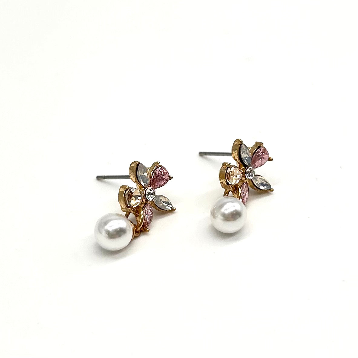 Mini Crystal Flower Droplet Stud