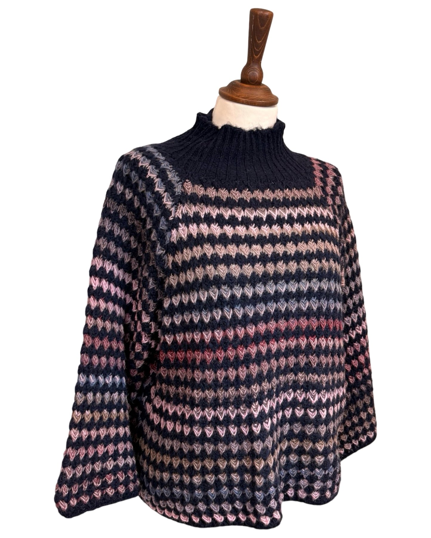 Rosalind Crochet Funnel Neck Jumper