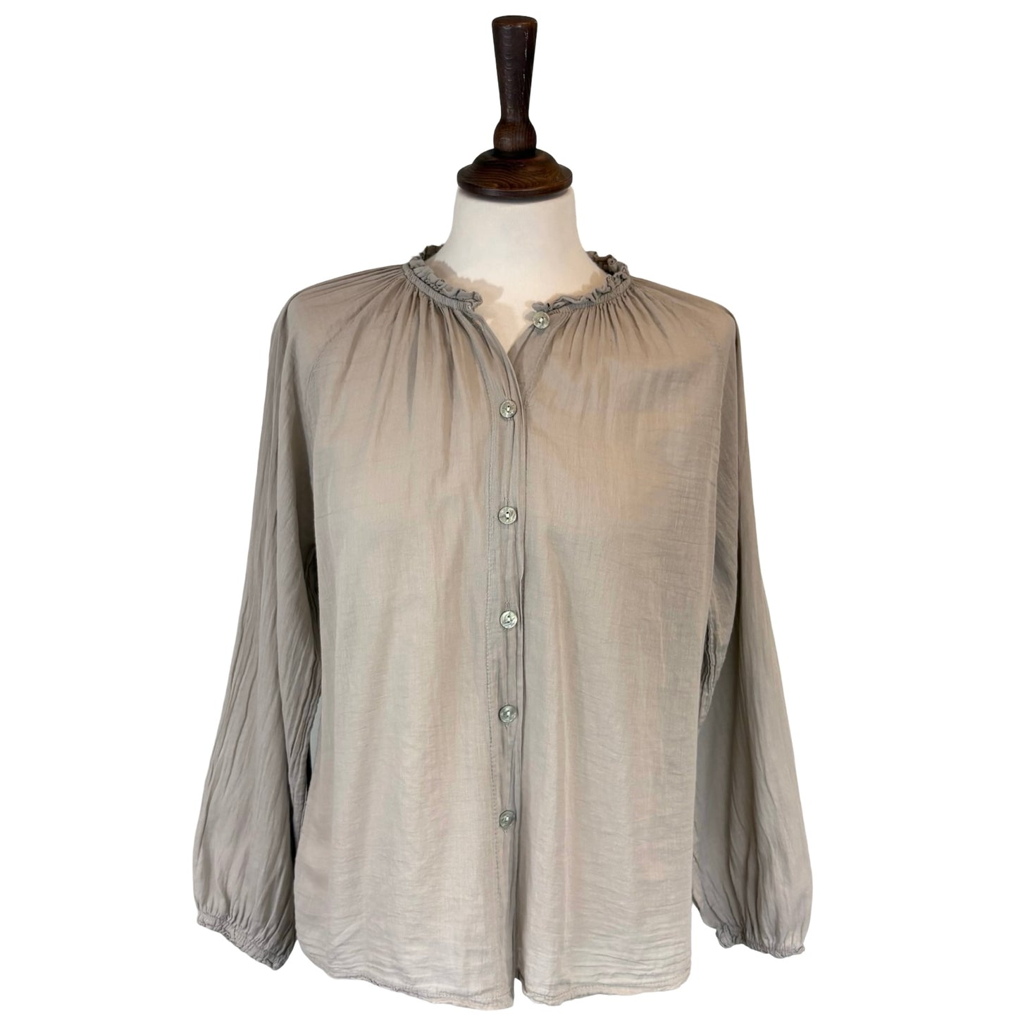 Joy Long Sleeve Frill Blouse